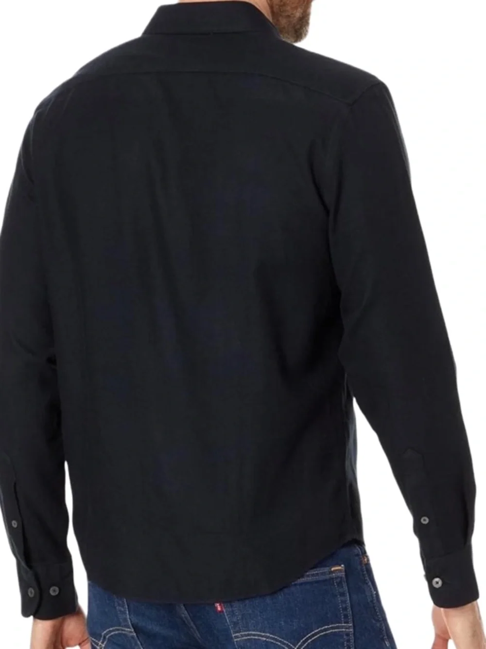 UNTUCKit Veneto WF Shirt Mens Medium Black Long Sleeve Button Down Regular Fit - Picture 5 of 6